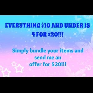 Everything ten and under is 4 for 20!